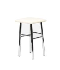 Табурет ВВР Классик ваниль/хром, экокожа