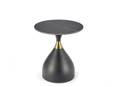 Стол журнальный HALMAR SCALITA черный мрамор/черный/золотой