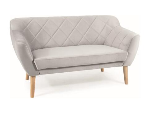 Диван SIGNAL KARO 2 Velvet Bluvel 03 светло-серый/бук