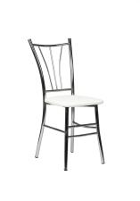 Стул ВВР Трилогия белый крокодил/хром, экокожа