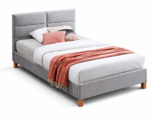 Кровать SIGNAL SIERRA Velvet Bluvel 03 светло-серый/дуб 120/200