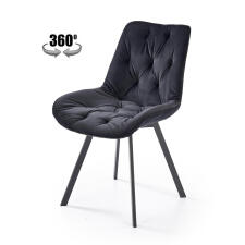 Стул HALMAR K519 черный/черный, поворотный