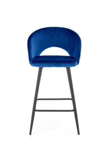 Стул барный HALMAR H96 темно-синий/черный