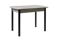 Стол ВВР ЛДСП Раздвижной Камень Светлый/Прямое черный, 110/150/70