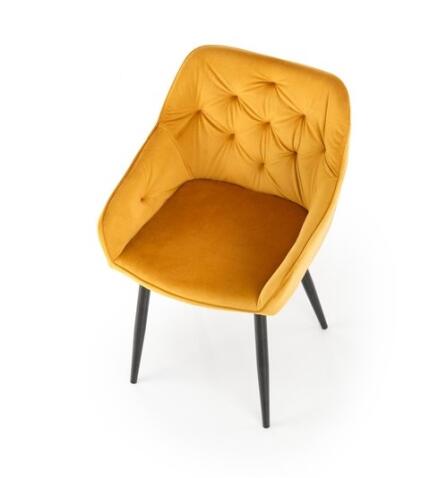 Стул HALMAR K487 горчичный/черный