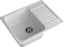 Кухонная мойка GRANFEST QUARZ Z-13 серый + сифон