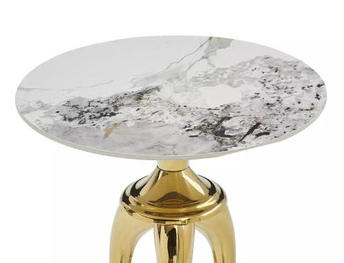 Стол журнальный SIGNAL SNAKE белый/золотой 48/55