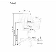 Кресло компьютерное SIGNAL Q-886 Velvet Bluvel 52 античный розовый