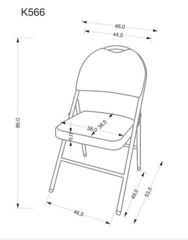 Стул HALMAR K566 бежевый, складной