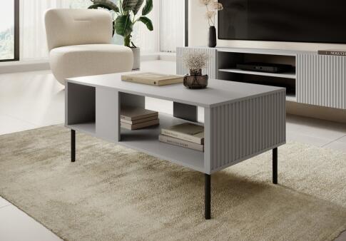 Стол журнальный HALMAR ASENSIO LAW-1 светло-серый/черный