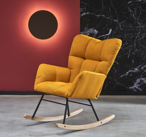 Кресло-качалка HALMAR VASCO горчичный