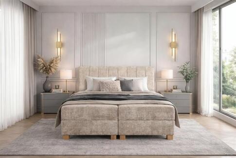 Кровать HALMAR LARGO бежевый, 160/200