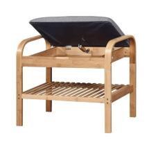 Полка для обуви HALMAR ST-12 натуральный/серый, 60/33/50