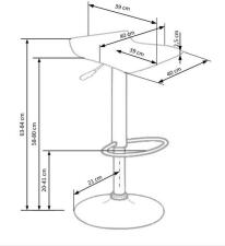 Стул барный HALMAR H1 черный/хром