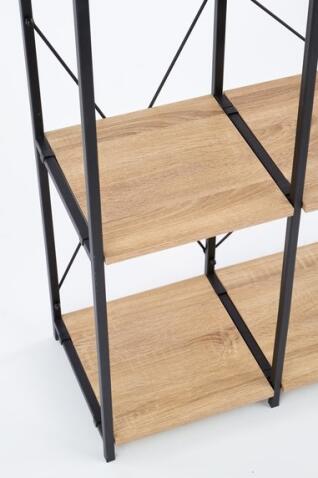 Стеллаж HALMAR REG19 дуб сонома/черный, 90/30/190