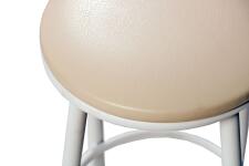 Табурет ВВР Премиум Ваниль/белый, экокожа