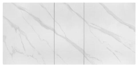 Стол обеденный HALMAR PLATAN белый мрамор/черный 140-180/85