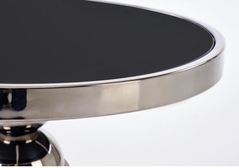 Стол журнальный HALMAR CARLA черный/серебряный
