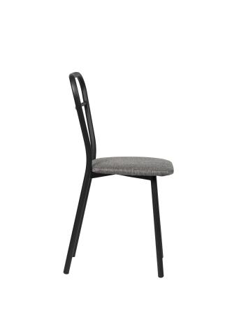 Стул ВВР Браун серый/черный, рогожка