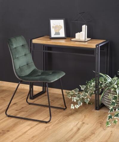 Консоль HALMAR BOLIVAR KN-1 дуб золотой/черный, 90/35/76