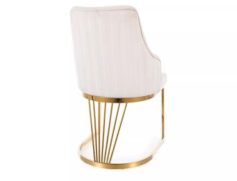 Стул SIGNAL ALURE Velvet Bluvel 22 светло-бежевый/золотой