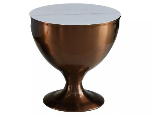 Комплект SIGNAL SALSA (2 стола журнальных) белый/медный 75/38, 50/52,5