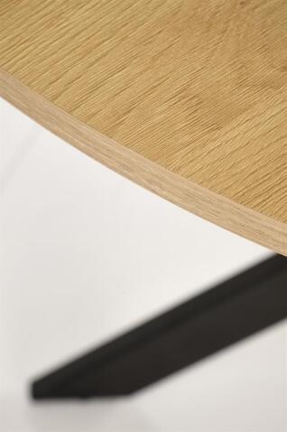 Стол обеденный HALMAR EDGAR дуб золотой/черный 100