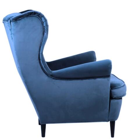Кресло SIGNAL HARRY Velvet Bluvel 86 темно-синий/венге