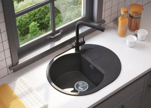 Мойка POLYGRAN ATOL 620 черный №16