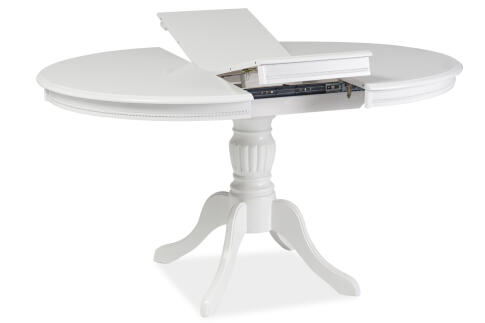 Стол обеденный SIGNAL OLIVIA белый/белый 106-141/106