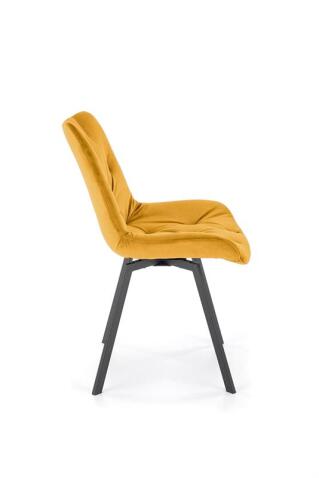Стул HALMAR K519 горчичный/черный, поворотный