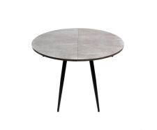 Стол ВВР Элип Камень темный/черный конус, ЛДСП