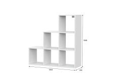 Стеллаж NN Мебель (МС Токио) лесенка Белый текстурный