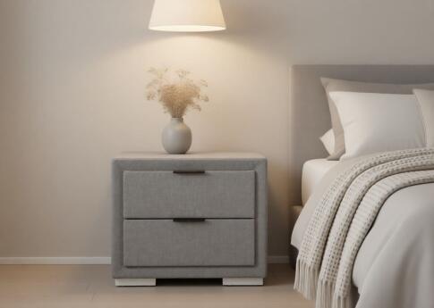 Тумба прикроватная HALMAR LEVANTER серый/серый