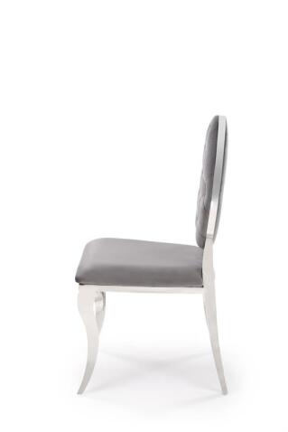 Стул HALMAR K555 серый/серебряный