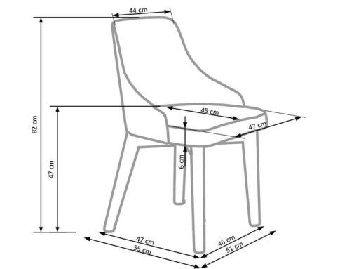 Стул HALMAR TOLEDO дуб медовый/inari 22