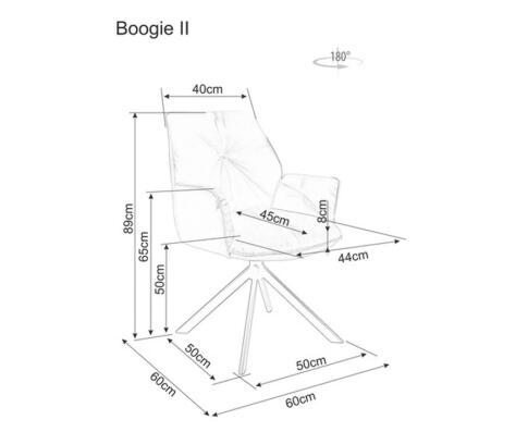 Стул SIGNAL BOOGIE II Velvet Bluvel 19 черный/черный мат