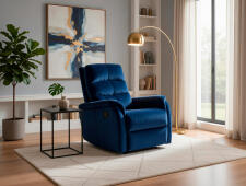 Кресло SIGNAL JOWISZ Velvet Bluvel 86 раскладное, темно-синий