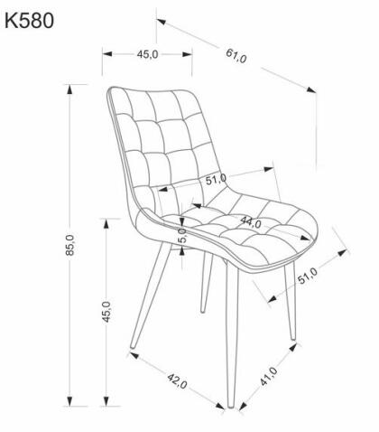 Стул HALMAR K580 бежевый/черный