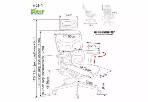 Кресло компьютерное SIGNAL EQ-1 черный/хром