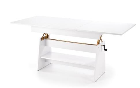 Стол-трансформер HALMAR ERIKA белый 120-160/70