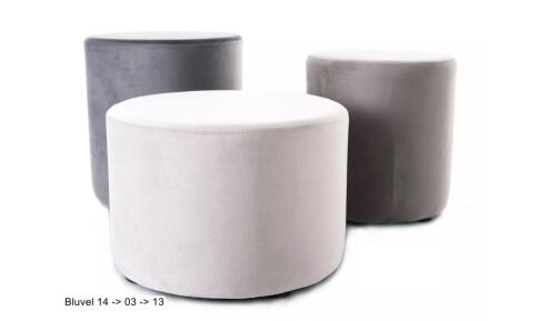 Пуф SIGNAL DOTI A Velvet Bluvel 03 светло-серый
