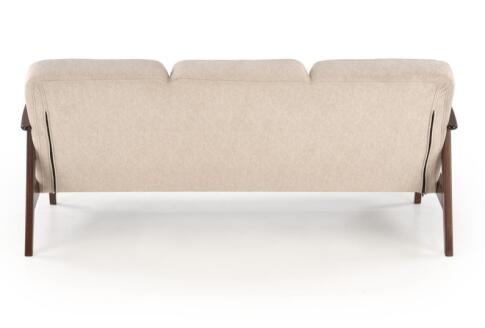 Диван HALMAR MILANO 3S tap. Castel 15 бежевый/орех