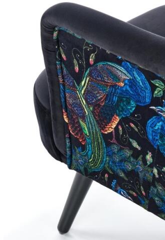 Кресло HALMAR PAGONI Bluvel 19 черный/черный