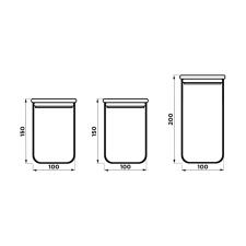 Набор банок для сыпучих продуктов (3 шт.) OMOIKIRI