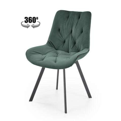 Стул HALMAR K519 темно-зеленый/черный, поворотный