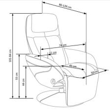 Кресло HALMAR OPTIMA капучино/капучино