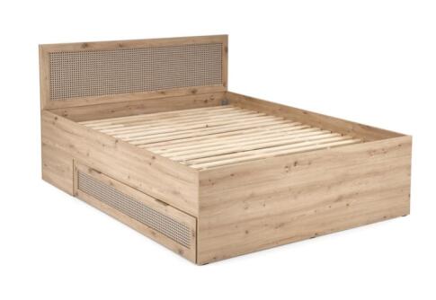 Кровать HALMAR BORNEO LOZ-160 дуб артизан/черный, 160/200