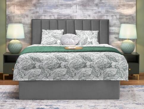 Кровать HALMAR ASENTO серый, 160/200