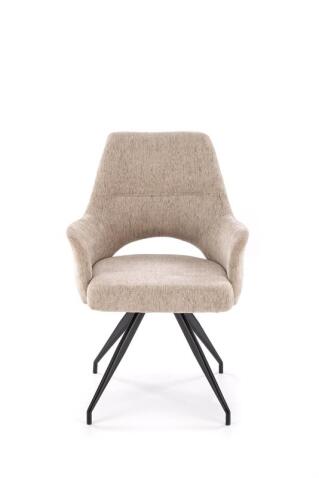 Стул HALMAR K542 бежевый/черный, поворотный